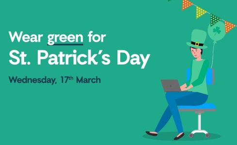 Wear green for St Patrick's Day