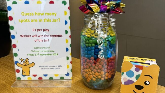 Can you guess how many Spots are in the jar?
